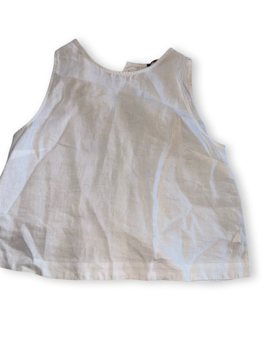 Quince White Sleeveless Linen Relaxed Tank - Picture 2 of 4